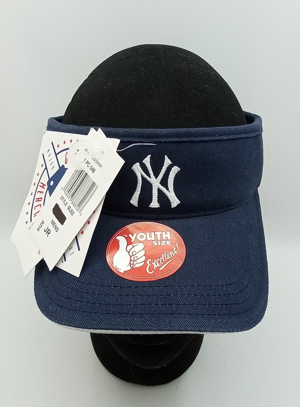 Vintage New York Yankees MLB Annco Blue Visor Youth Adjustable